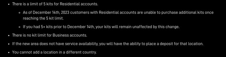 Device Limit Introduced For Residential Starlink Accounts